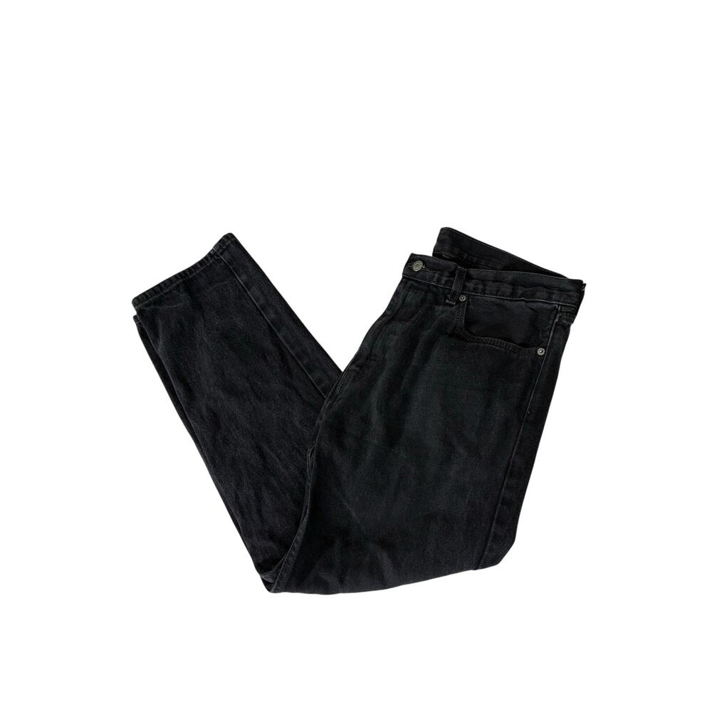 Levi’s 505 Black Jeans W36 L30 Straight Leg Faded